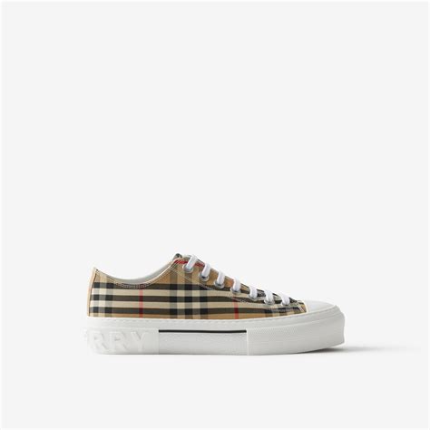 burberry check quilted sneakers|archive beige check sneakers.